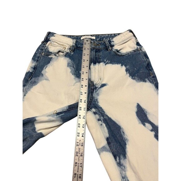 Pacsun Women's Mom Jeans Size 27 Bleach Splatter Design Denim High Rise Raw Hem - Picture 8 of 9